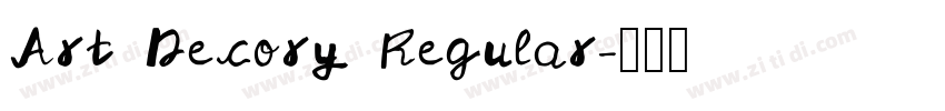 Art Decory Regular字体转换
